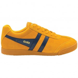 Gola Classics Harrier Suede Sneakers Marineblå Norge | ZKCBTX-046