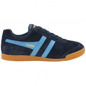 Gola Classics Harrier Suede Sneakers Marineblå Norge | VDMIYG-573