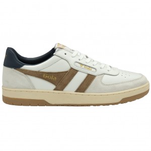 Gola Classics Hawk Sneakers Hvite Marineblå Norge | LNMVZX-798