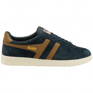 Gola Classics Hurricane Suede Sneakers Marineblå Hvite Norge | OBZESU-672