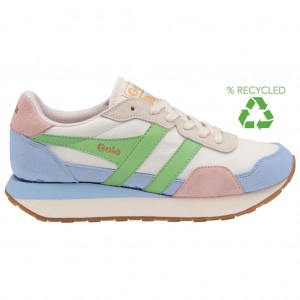 Gola Classics Indiana Sneakers Hvite Blå Grønn Norge | JBFHYP-470