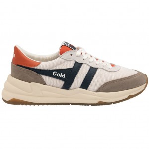 Gola Classics Jupiter Sneakers Hvite Marineblå Norge | BKRIPL-849