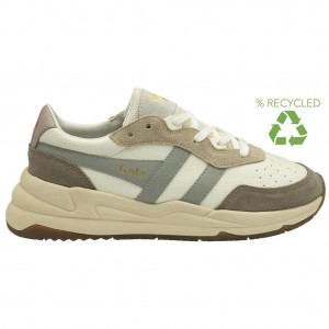 Gola Classics Saturn Quadrant Sneakers Hvite Lyse Grå Norge | WPFJUK-693