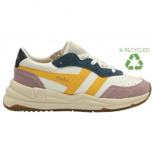 Gola Classics Saturn Quadrant Sneakers Hvite Rosa Norge | PWAJCO-184
