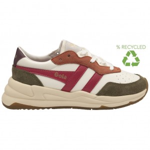 Gola Classics Saturn Quadrant Sneakers Hvite Khaki Norge | IEXZHL-716