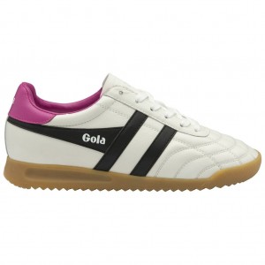 Gola Classics Stadium Sneakers Hvite Svarte Rosa Norge | YXOUNE-284