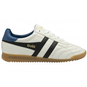 Gola Classics Stadium Sneakers Hvite Svarte Blå Norge | WNYZRL-721