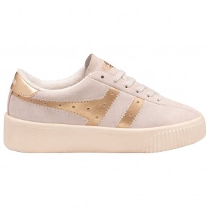 Gola Classics Super Court Metallic Sneakers Hvite Gull Norge | QMFONB-859