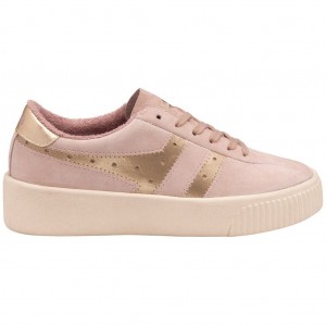 Gola Classics Super Court Metallic Sneakers Gull Norge | LMZIQJ-269