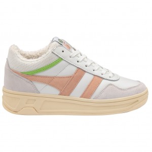 Gola Classics Swerve Sneakers Hvite Rosa Grønn Norge | CEWYSN-743