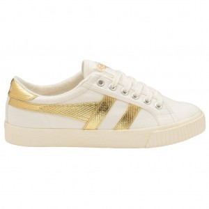 Gola Classics Tennis Mark Cox Sneakers Hvite Gull Norge | ODKJBF-972