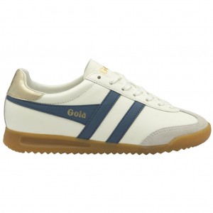 Gola Classics Torpedo Leather Sneakers Hvite Gull Norge | KLDQSM-052