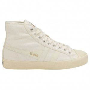 Gola Vegan Classics Coaster High Sneakers Hvite Hvite Norge | XRZMYE-587