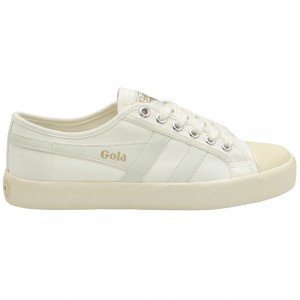 Gola Vegan Classics Coaster Shoes Hvite Gull Norge | BLIOQU-236