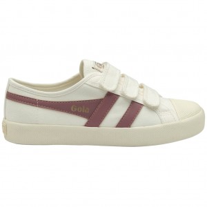 Gola Vegan Classics Coaster Strap Sneakers Hvite Rosa Norge | EGOHDZ-869