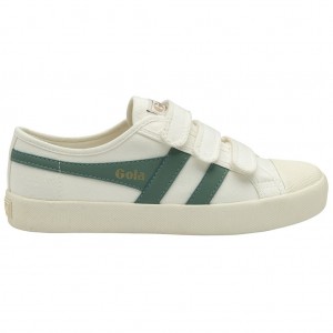 Gola Vegan Classics Coaster Strap Sneakers Hvite Grønn Norge | WAZHEI-954