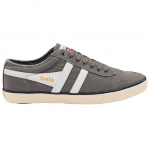 Gola Vegan Classics Comet Plimsoll Sneakers Hvite Marineblå Norge | OLIXMR-316