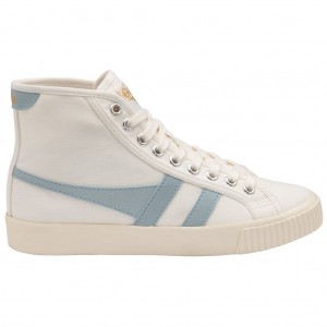 Gola Vegan Classics Tennis Mark Cox High Sneakers Hvite Blå Norge | HUSMZT-591