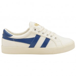 Gola Vegan Classics Tennis Mark Cox Sneakers Hvite Blå Norge | MJIPFS-739