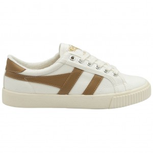 Gola Vegan Classics Tennis Mark Cox Sneakers Hvite Brune Norge | MGJXSQ-891
