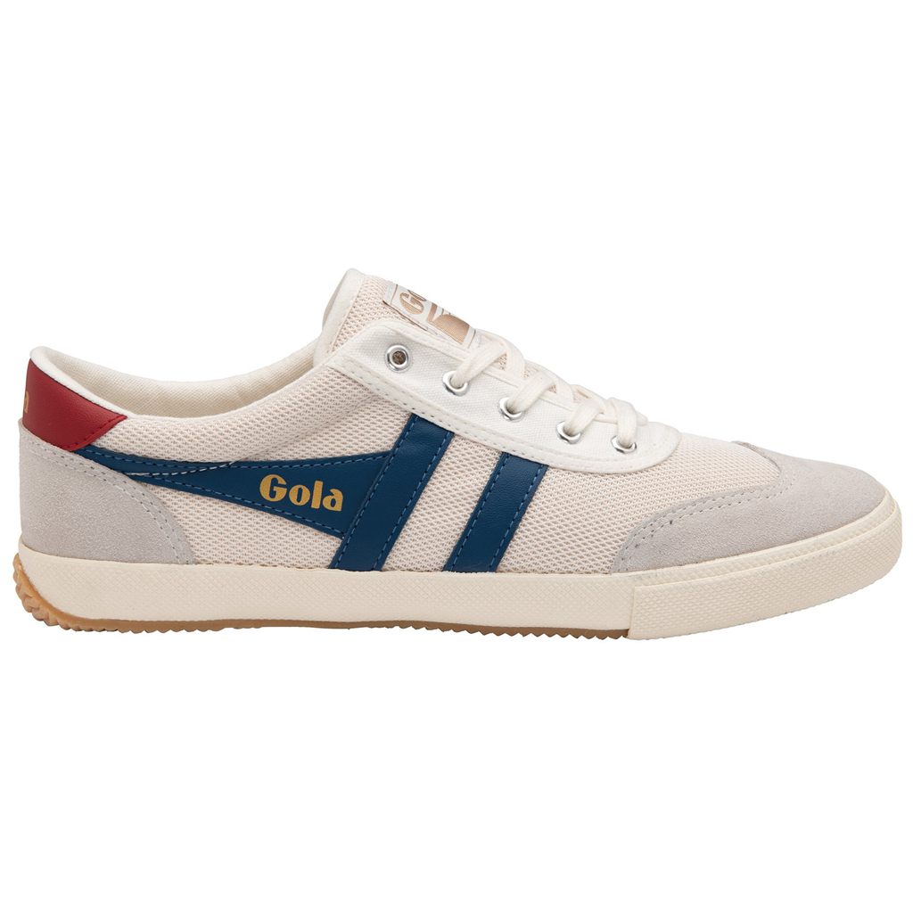 Gola Classics Badminton Mesh Plimsoll Sneakers Hvite Blå Dyp Rød Norge | FXACTI-712