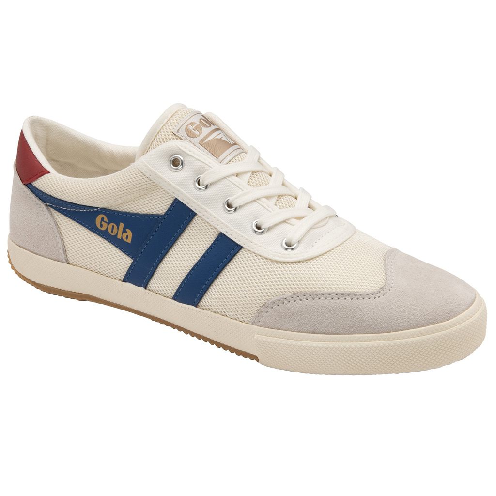 Gola Classics Badminton Mesh Plimsoll Sneakers Hvite Blå Dyp Rød Norge | FXACTI-712