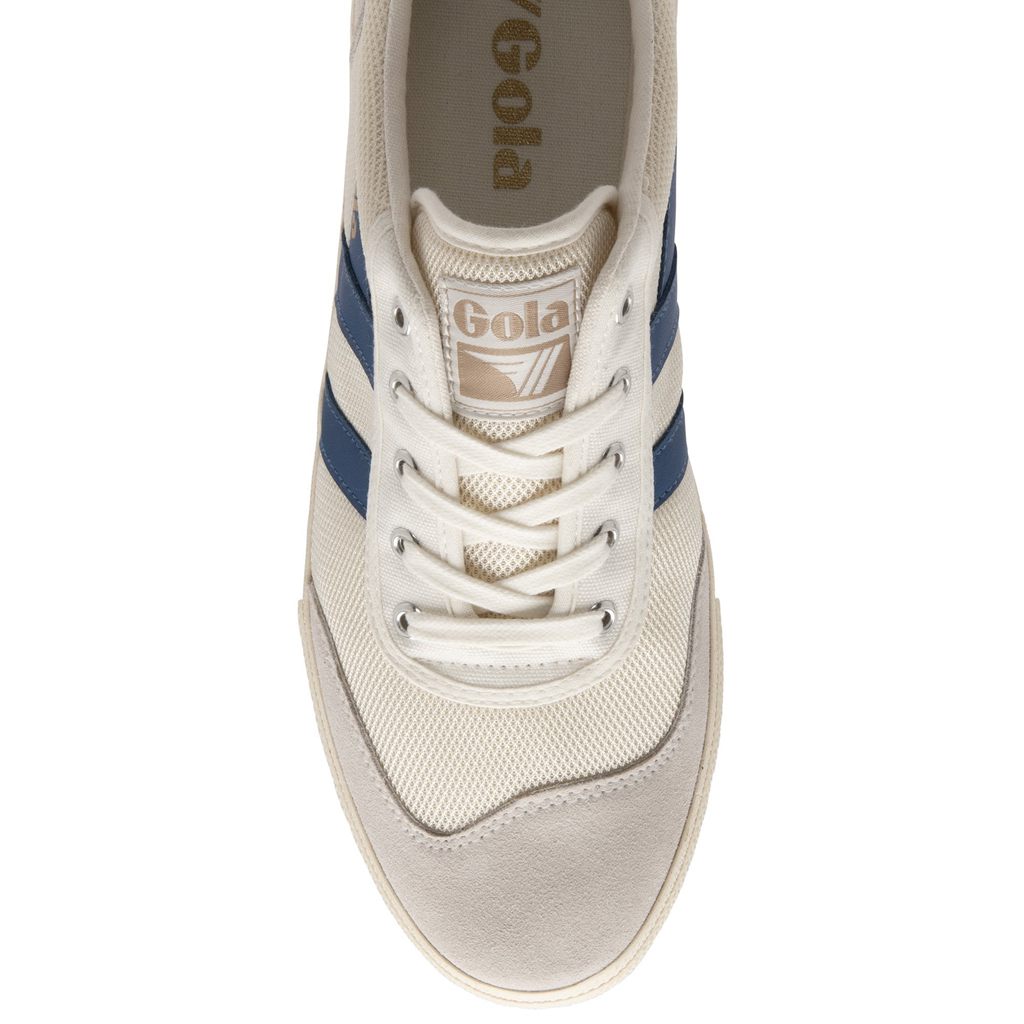 Gola Classics Badminton Mesh Plimsoll Sneakers Hvite Blå Dyp Rød Norge | FXACTI-712