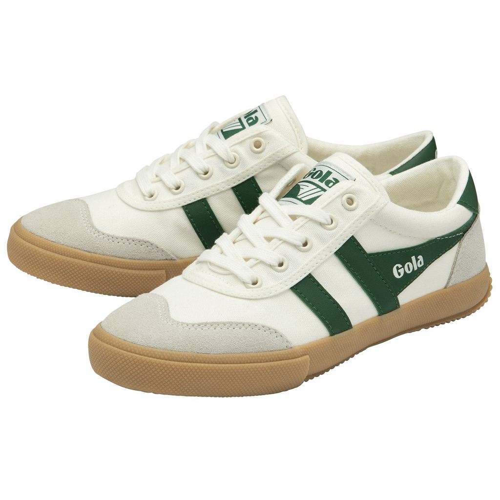 Gola Classics Badminton Plimsoll Sneakers Hvite Grønn Norge | USNXJV-416
