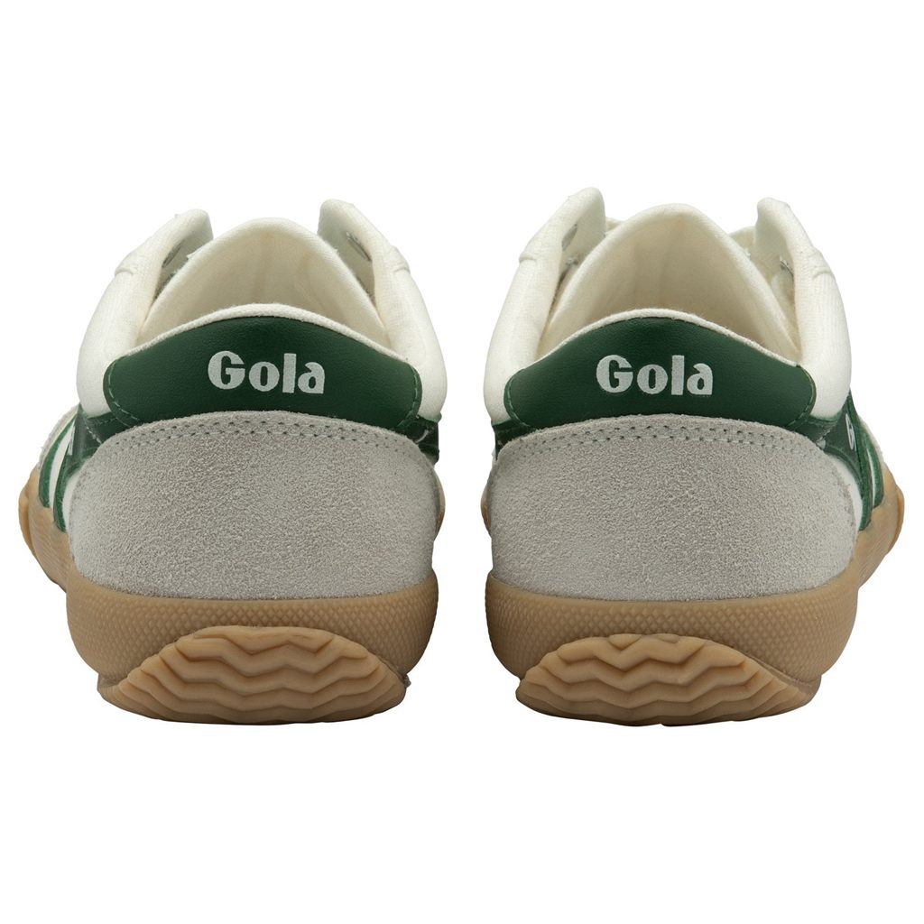 Gola Classics Badminton Plimsoll Sneakers Hvite Grønn Norge | USNXJV-416