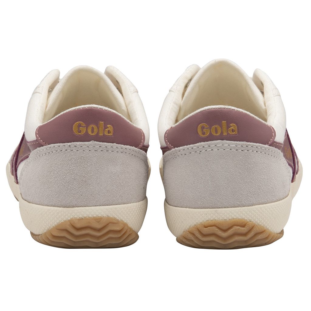 Gola Classics Badminton Plimsoll Sneakers Hvite Rosa Norge | YNGPOQ-204