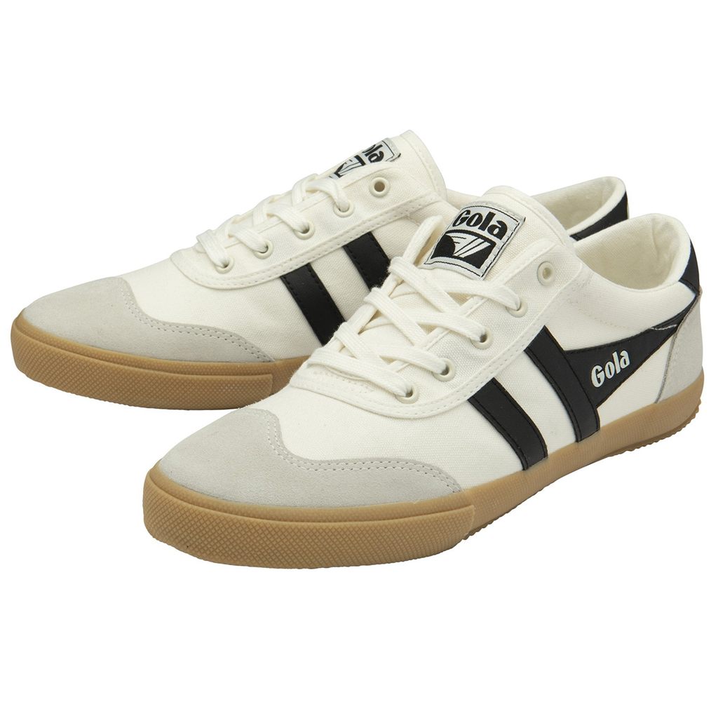 Gola Classics Badminton Plimsoll Sneakers Hvite Svarte Norge | XLWSAC-836