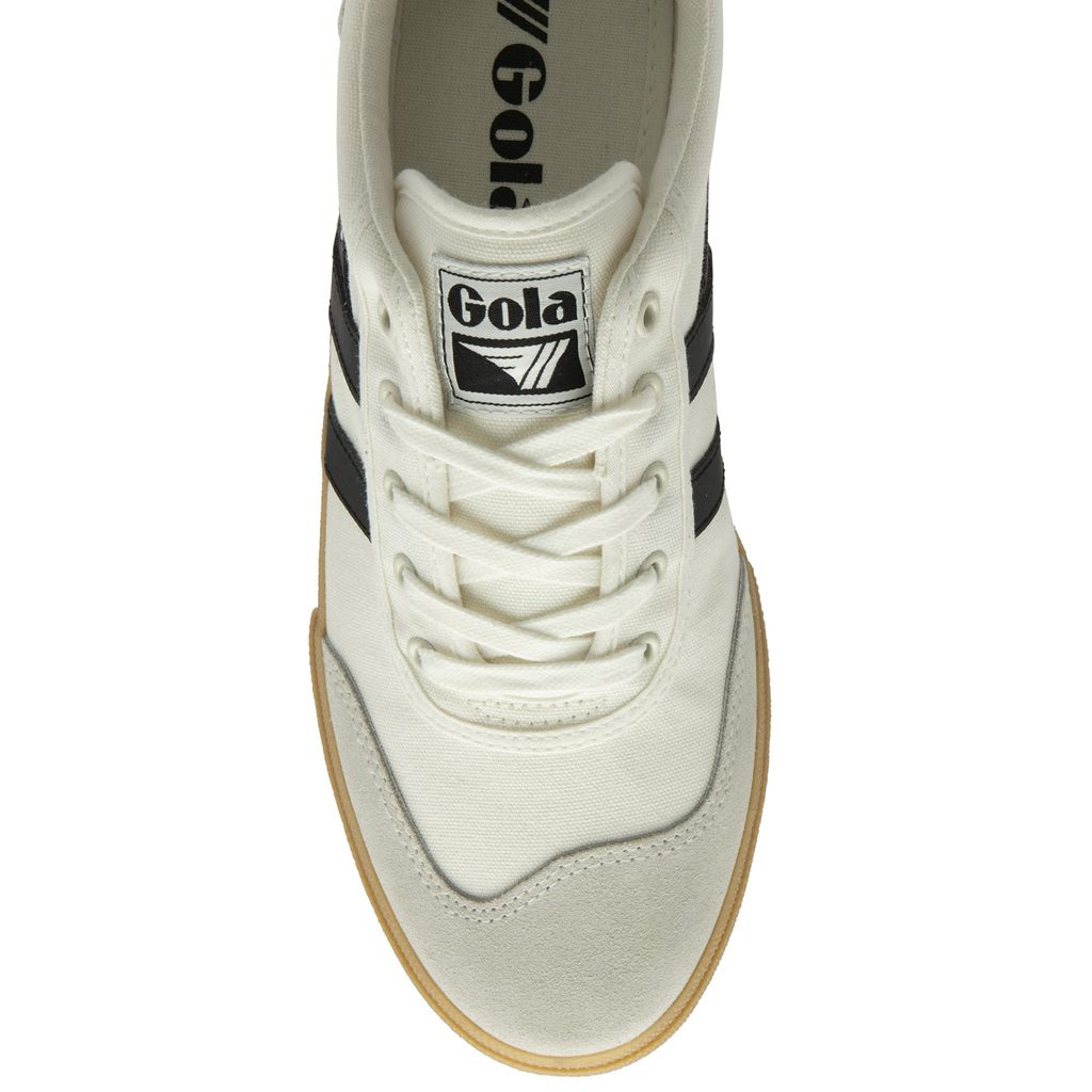Gola Classics Badminton Plimsoll Sneakers Hvite Svarte Norge | XLWSAC-836
