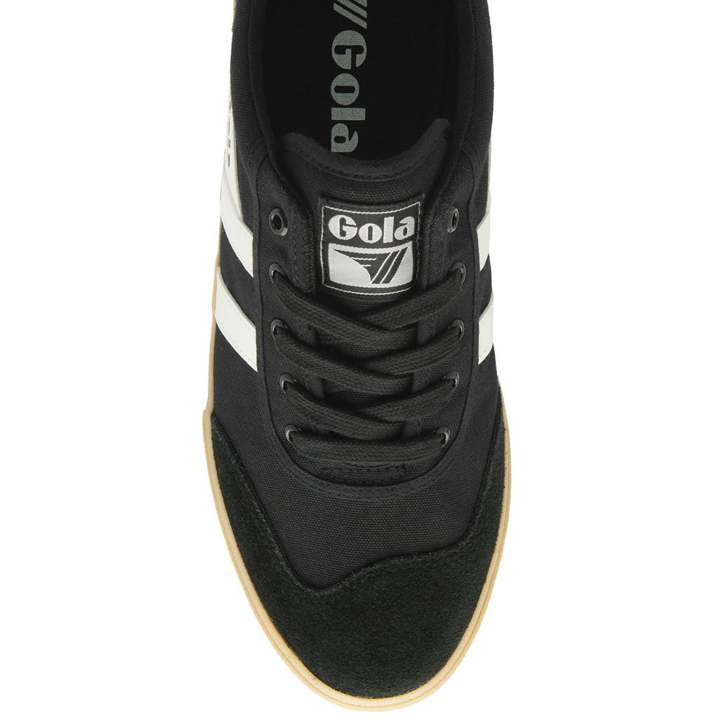 Gola Classics Badminton Plimsoll Sneakers Svarte Hvite Norge | YAGEUH-903