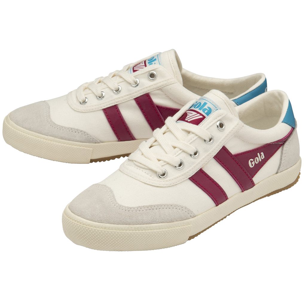 Gola Classics Badminton Sneakers Hvite Fuchsia Norge | VHCPTY-458