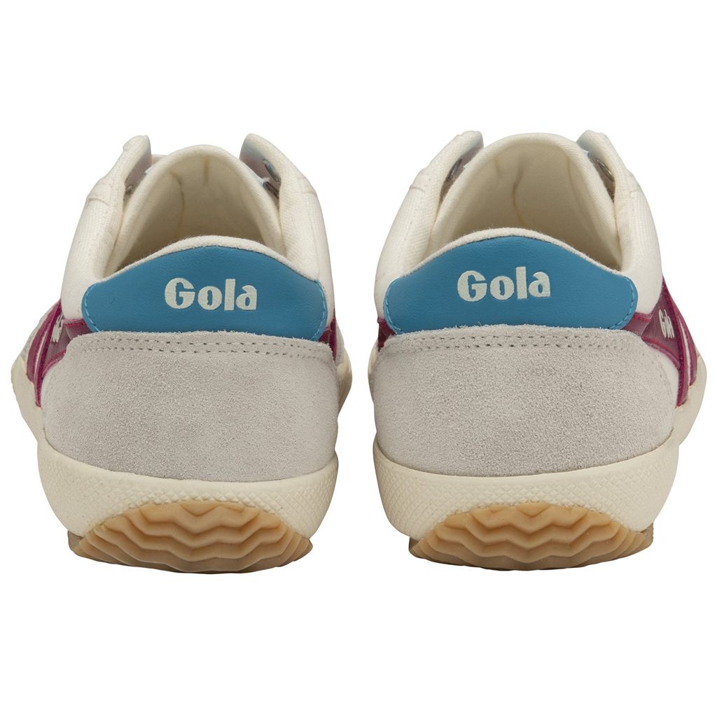 Gola Classics Badminton Sneakers Hvite Fuchsia Norge | VHCPTY-458