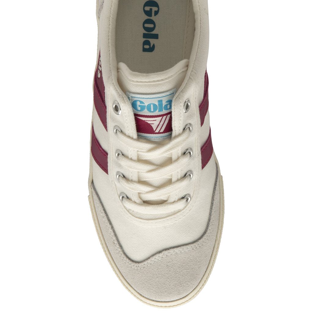 Gola Classics Badminton Sneakers Hvite Fuchsia Norge | VHCPTY-458