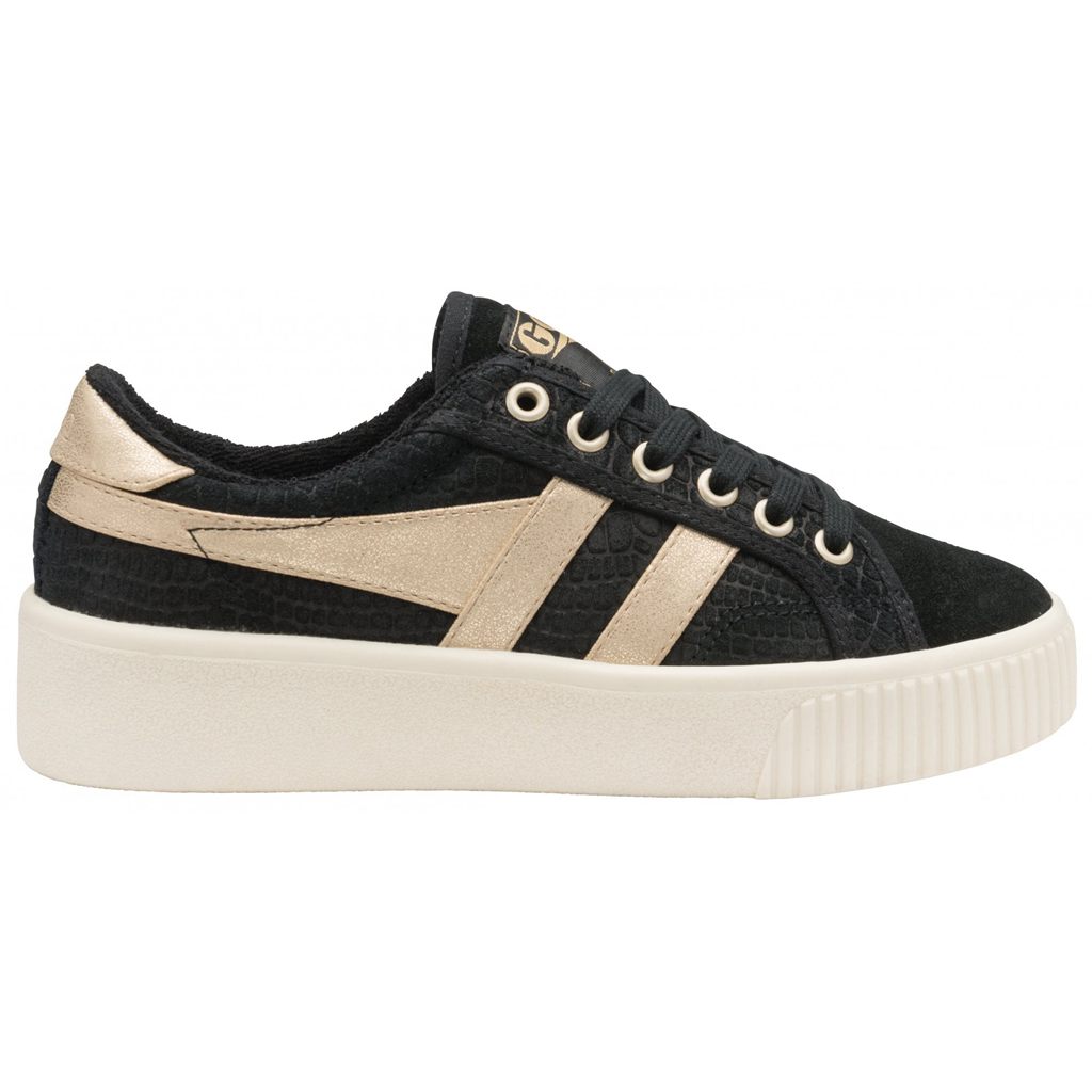 Gola Classics Baseline Mark Cox Mirror Shoes Svarte Gull Norge | EDLAWO-932