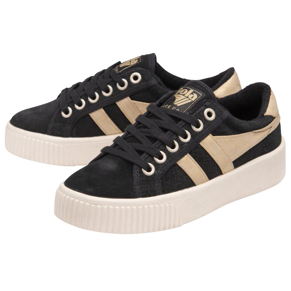 Gola Classics Baseline Mark Cox Mirror Shoes Svarte Gull Norge | EDLAWO-932