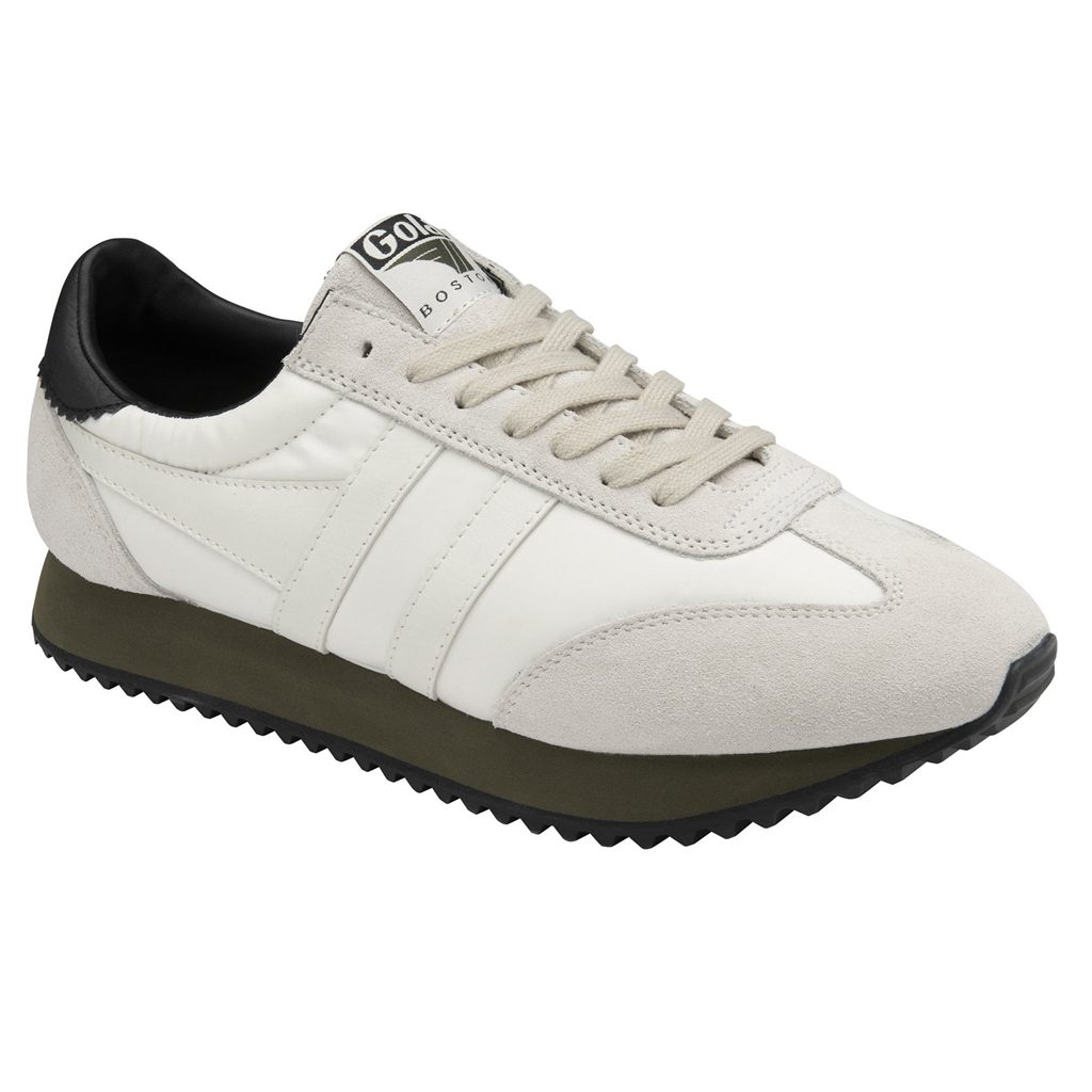 Gola Classics Boston '78 Sneakers Hvite Khaki Svarte Norge | YALFEM-319