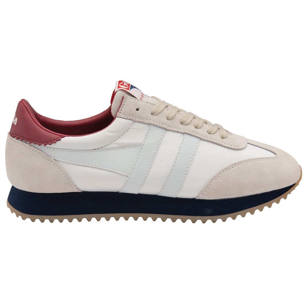 Gola Classics Boston '78 Sneakers Hvite Marineblå Dyp Rød Norge | TOPGFC-518