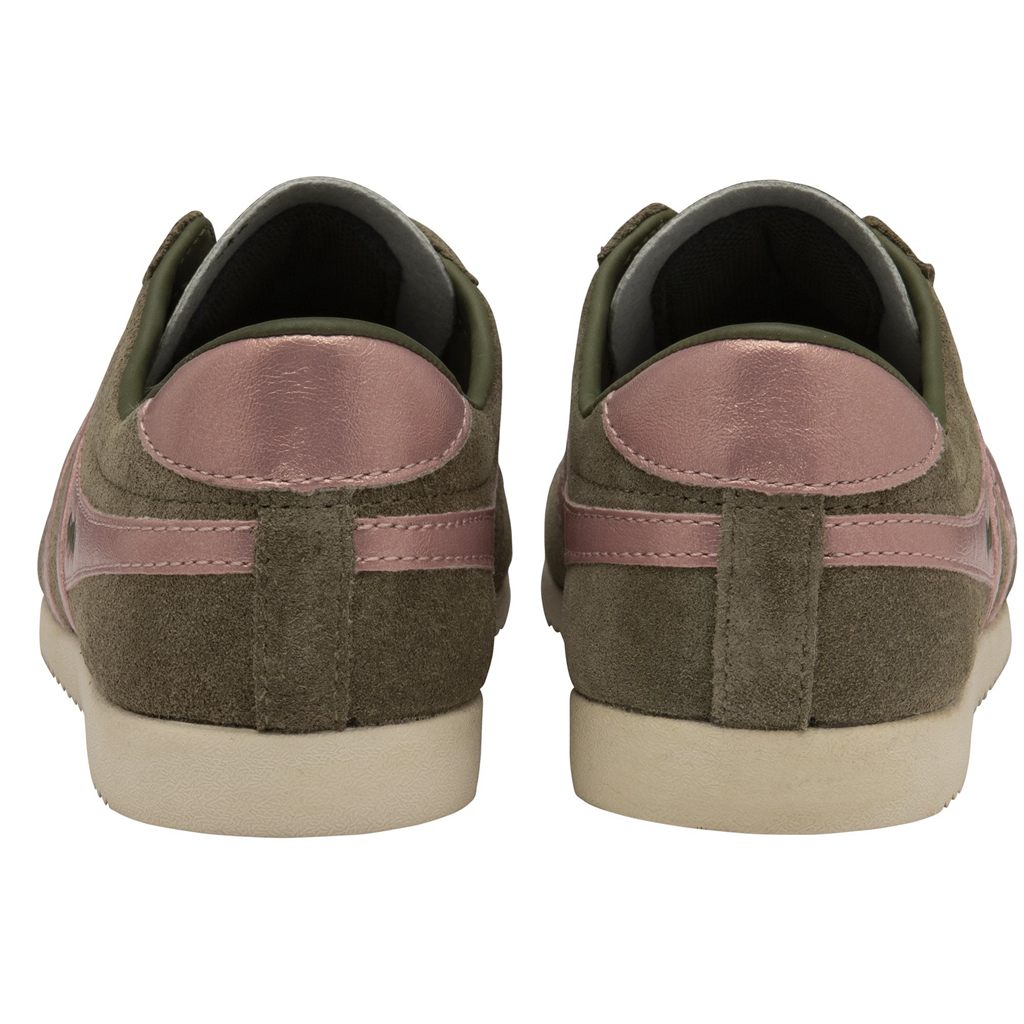 Gola Classics Bullet Flame Sneakers Khaki Rosa Norge | QUWFXV-951