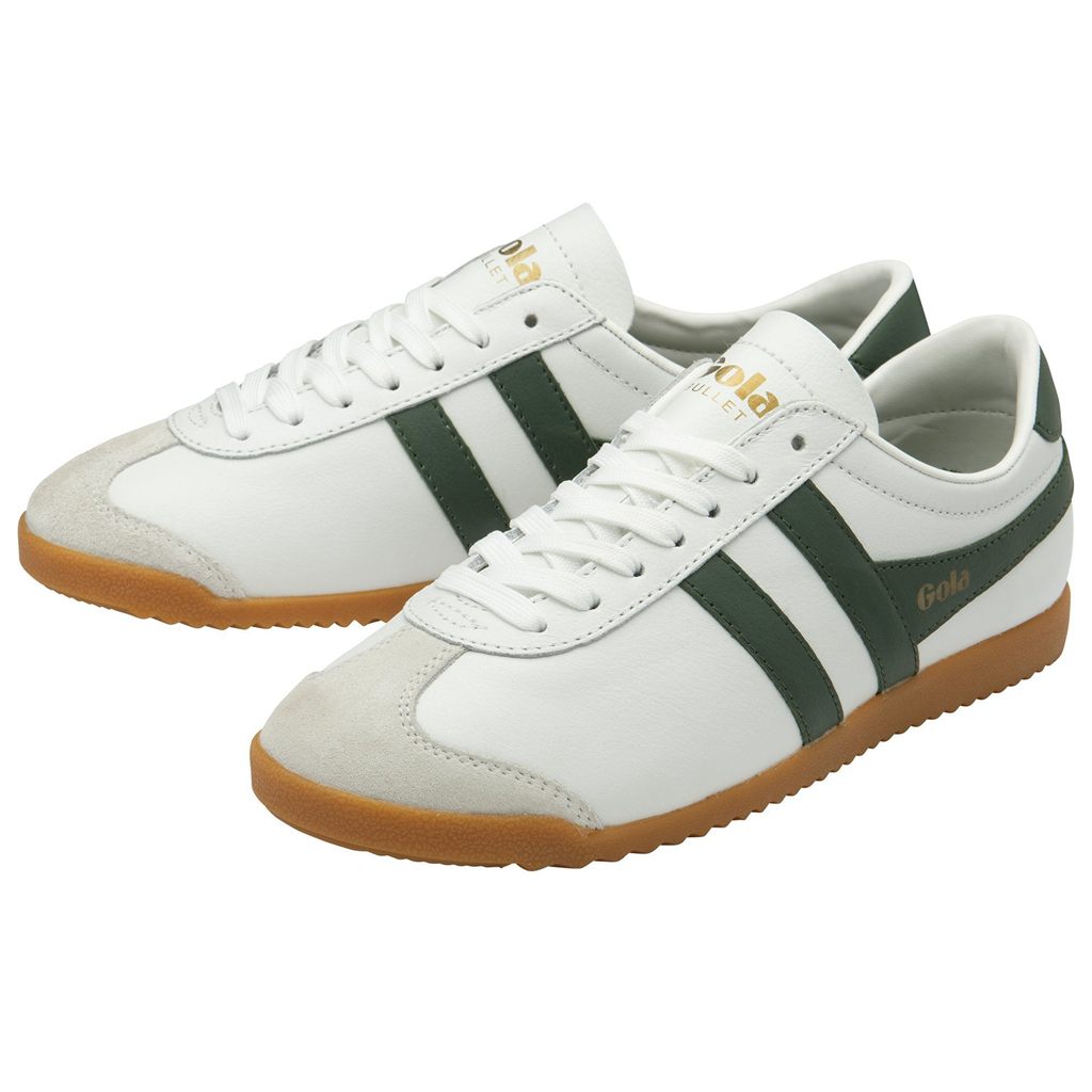 Gola Classics Bullet Leather Sneakers Hvite Norge | MIVRSC-026