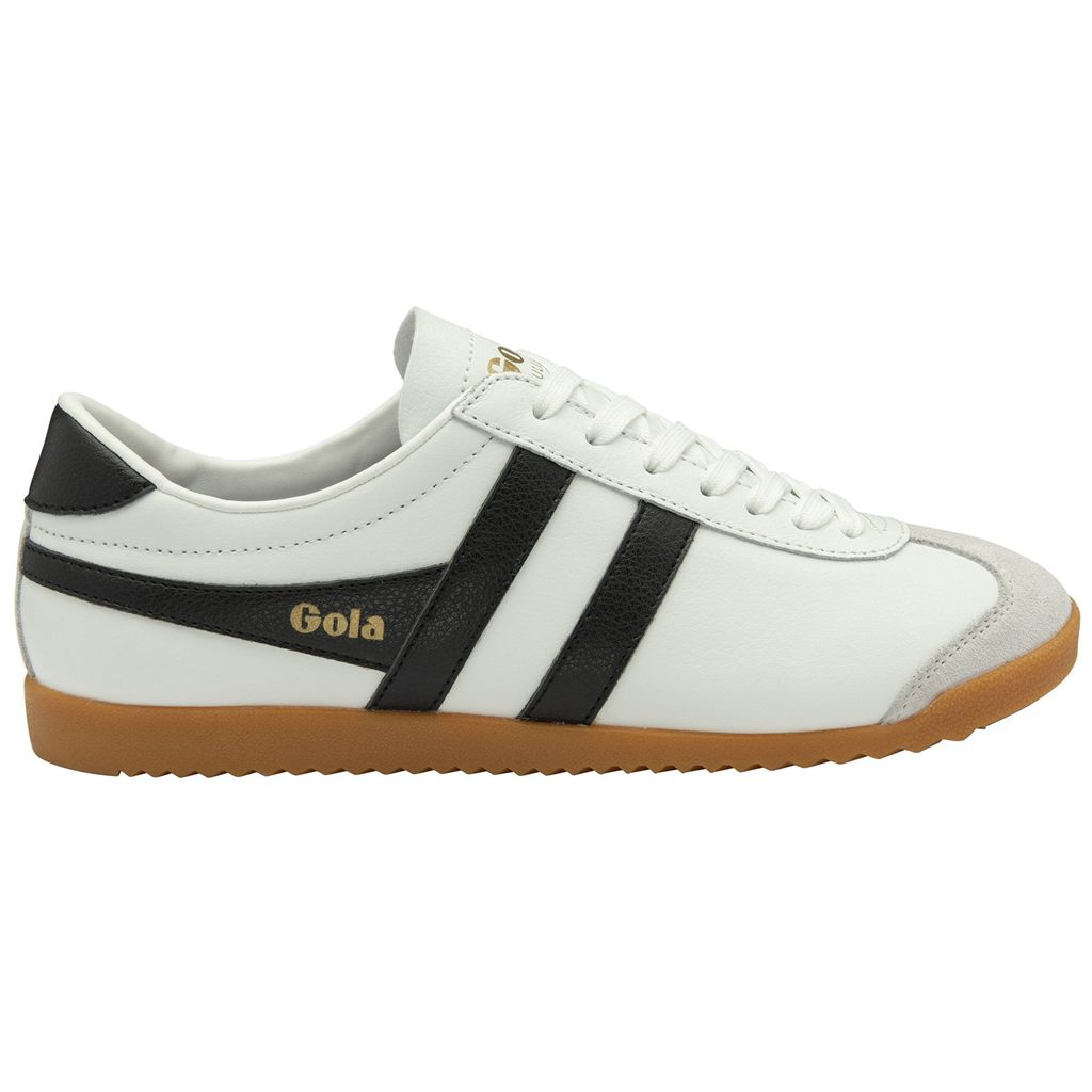 Gola Classics Bullet Leather Sneakers Hvite Svarte Norge | FJVWHI-427