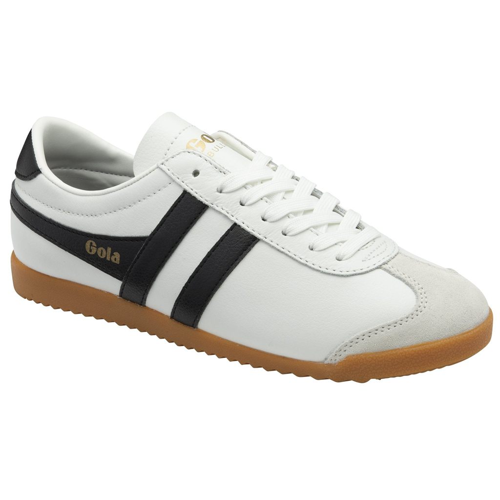 Gola Classics Bullet Leather Sneakers Hvite Svarte Norge | FJVWHI-427