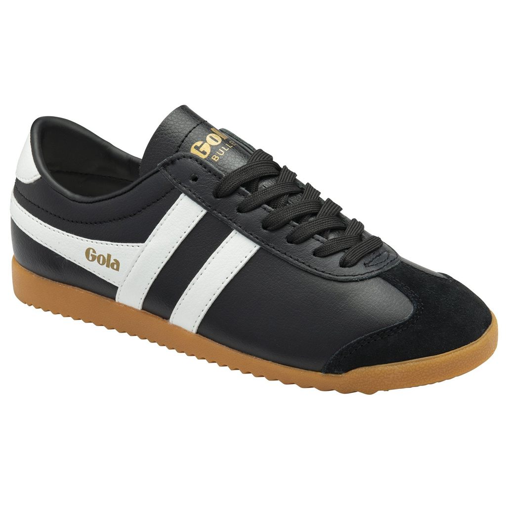 Gola Classics Bullet Leather Sneakers Svarte Hvite Norge | FORSYD-231