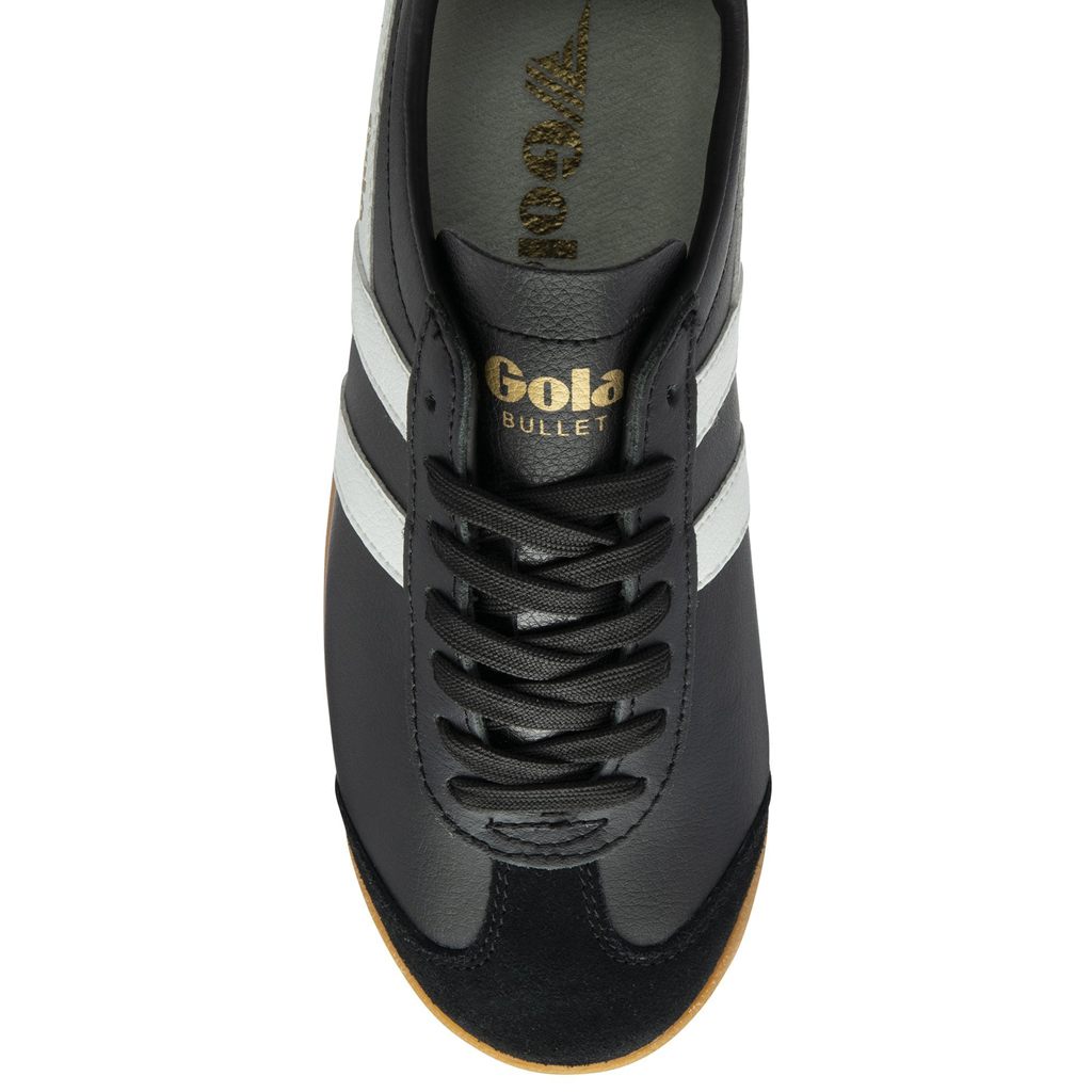 Gola Classics Bullet Leather Sneakers Svarte Hvite Norge | FORSYD-231