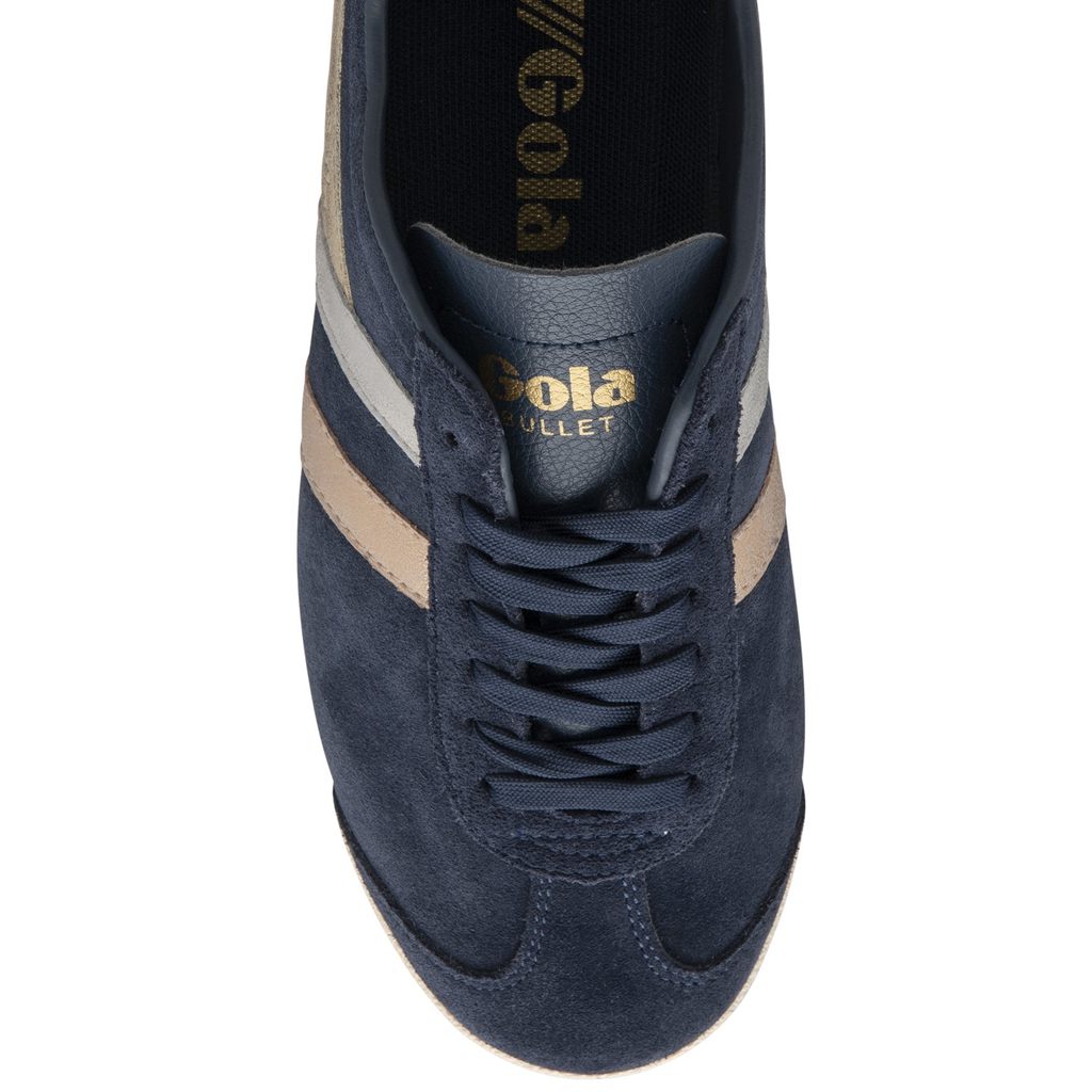 Gola Classics Bullet Mirror Trident Sneakers Marineblå Sølv Gull Norge | QUTSAD-687