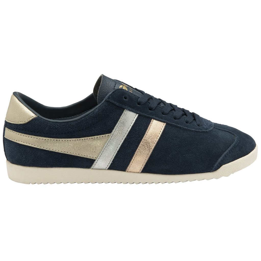 Gola Classics Bullet Mirror Trident Sneakers Marineblå Sølv Gull Norge | QUTSAD-687