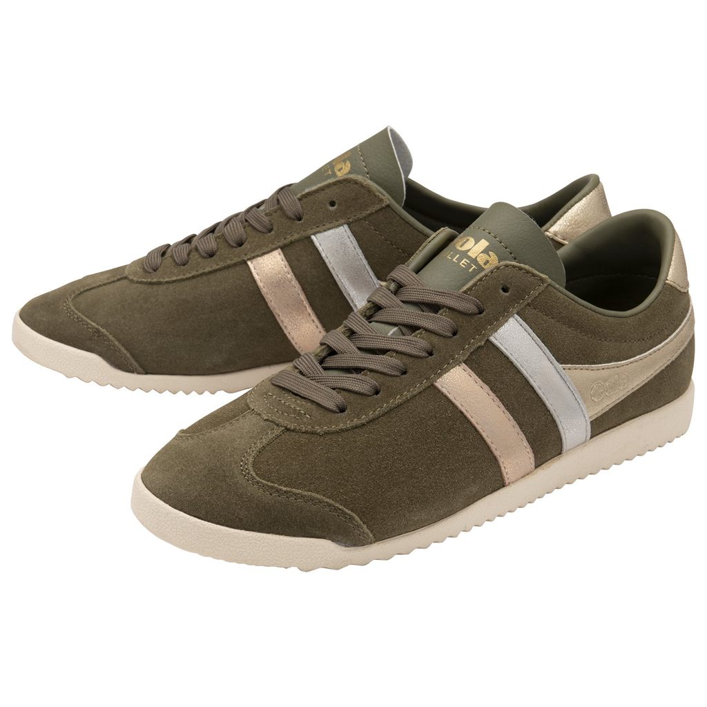 Gola Classics Bullet Mirror Trident Sneakers Khaki Sølv Gull Norge | VILUDR-374