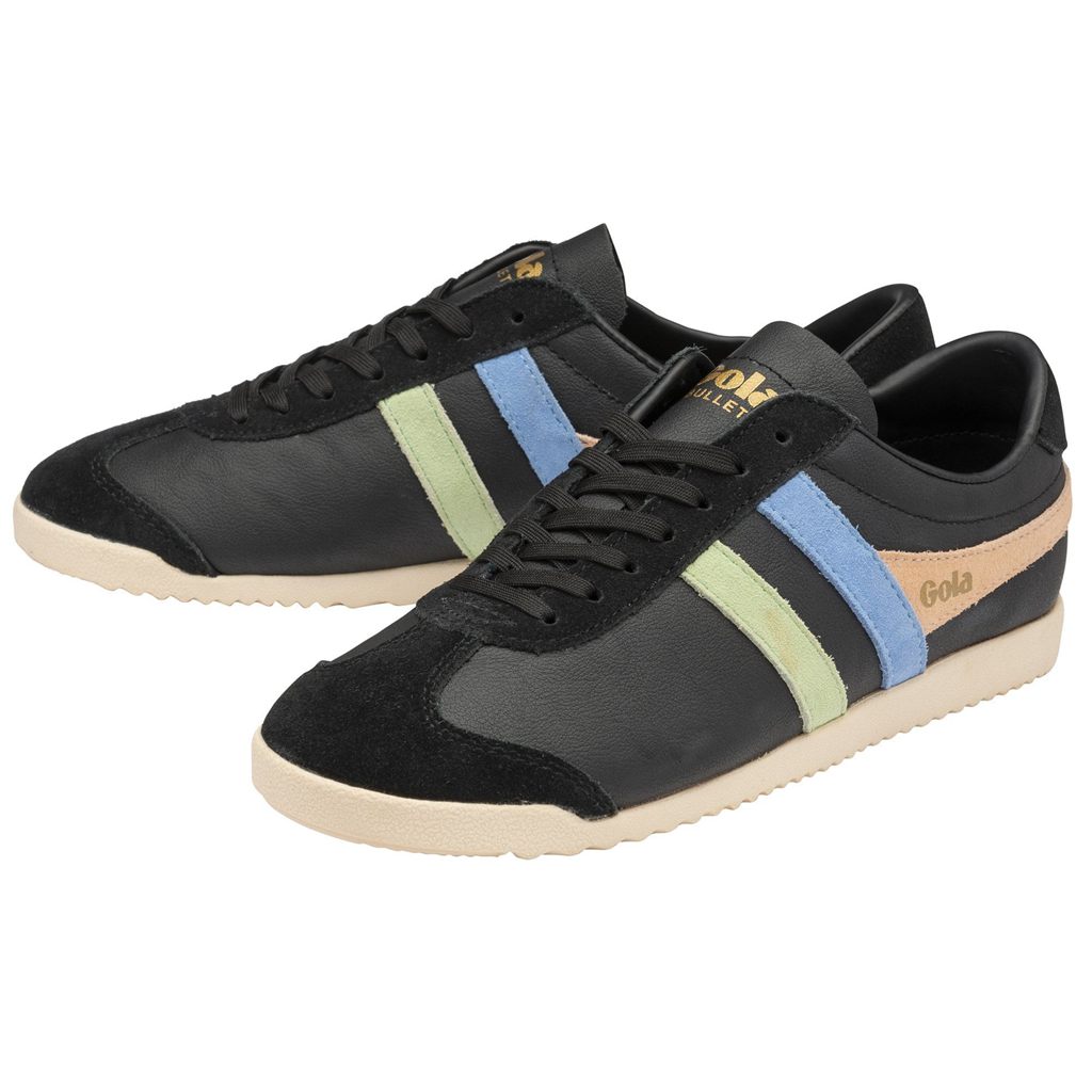 Gola Classics Bullet Trident Sneakers Svarte Grønn Blå Norge | ZDQUYM-025